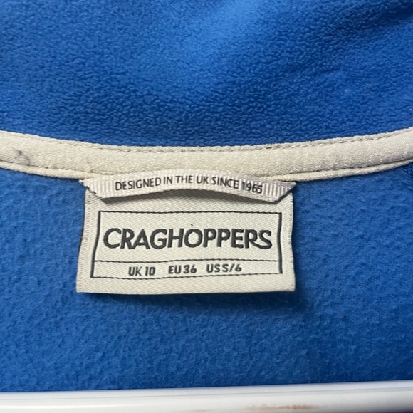 Craghoppers Blue Zip Up Fleece Sweater - Picture 4 of 8